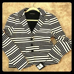 Nanette Lepore black and cream jacket size 8